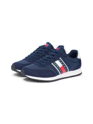 Tommy Jeans Sneaker "TJM CLASSIC RUNNER" Freizeitschuh, Halbschuh, Schnürer mit Kontrastbesätzen