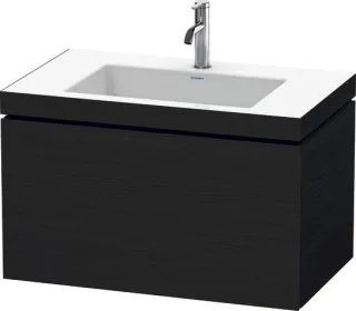 Duravit L-Cube c-bonded Set wandhängend Eiche Schwarz Matt 800x480x500 mm - LC6917O1616 LC6917O1616