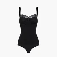 cfab Shaping-Body Bodysuit Sculpting Shapewear mit Lace-Schwarz-S (1-tlg)