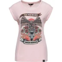 QueenKerosin Print-Shirt Ride Into The Wild (1-tlg) im Used-Look