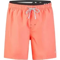 HAPPY SHORTS Badehose HAPPY SHORTS Herren Badeshorts Strandshort Waistband Neon Rot S - XXL
