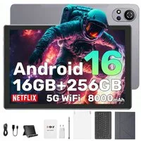 XGODY 2026 Neu Tablet Android 16(24GB+256GB) 8000 mAh Akku WIFI Tablet (10.1", 256 GB, Android 16, 4G (LTE) , 2SIM WlFl IPS, Octa-Core HD Display, WidevineL1/OTG/GPS/Dual Speaker)