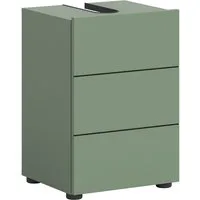 welltime Waschbeckenunterschrank BIEL, Breite: 38 cm, 1 Tür, 2 Fächer, Siphonausschnitt (1-St) Waschbeckenunterschrank, Unterschrank, WBU, Badezimmer, Bad
