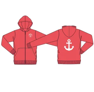 BASEFIELD - Ki.-Kap.-Sweatjacke mn pomegranate - Gr. - 110