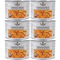 La Perla Fischkonserve, La Perla Thunfischstücke in eigenem Saft und Aufguss 1705g 6er Pack