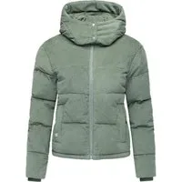 Ragwear Steppjacke Roobie Cordy Wasserdichte Winterjacke aus Kord mit abnehmbarer Kapuze