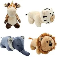 Meinposten Türstopper Giraffe Löwe Elefant Tiger Tiere Türpuffer Creme Braun Grau Boden (1 St)