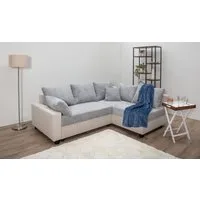 COLLECTION AB Ecksofa Parma L-Form, B: 224 cm, Bettfunktion, Bettkasten & 2 Zierkissen, Federkern