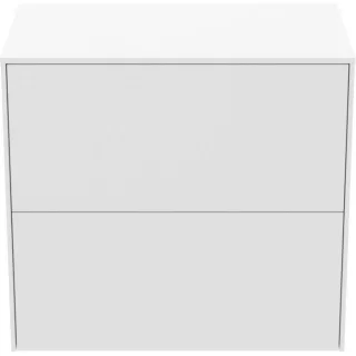 Ideal Standard Conca Waschtisch-Unterschrank T4327Y1 ohne Ausschnitt, 2 Auszüge, 60x37x55 cm, Weiß matt lackiert