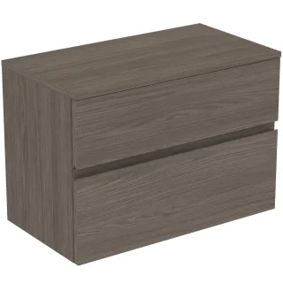 Ideal Standard Waschtischunterschrank Finesse o.Ausschnitt 802x440x558mm 2 Auszüge Ulme dunkel, E342 E3423UR