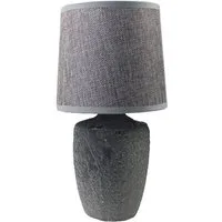 Arnusa Tischleuchte kleine Nachttischlampe Beton Optik 15x30 cm, Ein-/Ausschalter, ohne Leuchtmittel