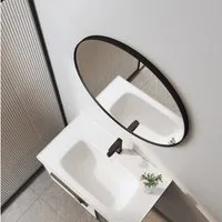 Boromal Badspiegel Rundspiegel Badezimmer Spiegel Rund 40-100cm (Badezimmerspigel Dekospiegel Schminkspiegel, mit Aluminium Rahmen), 5mm Kupfer- und bleifreier Spiegel