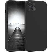 EAZY CASE Handyhülle für Apple iPhone 13 Hülle Silikon 6,1 Zoll, Silikon Schutzhülle mit Kameraschutz kratzfest Back Cover Etui Schwarz