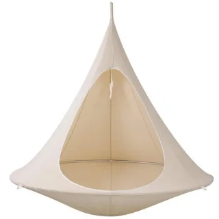 Authentics Hängesessel, Beige, Textil, Oval, 100x110x100 cm, Gartenmöbel, Hängesessel