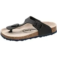 Fischer-Markenschuh Hawaii Zehentrenner aus Vegano (Lederimitat), mit Fleecefutter, Zehentrenner
