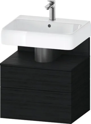 Duravit Qatego Waschtischunterbau wandhängend Eiche Schwarz Matt 590x470x590 mm - QA4393016160010 QA4393016160010