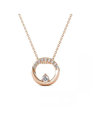 Clarine-Anhänger - Rosegold und Kristall