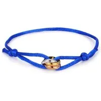 Kim Johanson Armband Tricolor (1-tlg., Inkl Geschenkbox), Edelstahl-Ring an Kordel, verstellbar