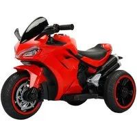 BoGi Elektro-Kindermotorrad 12V, 3-Rad, mit Sound & Licht – in 5 Farben, Farben: Schwarz, Weiß, Rot, Blau, Pink & edel lackiertes Grau