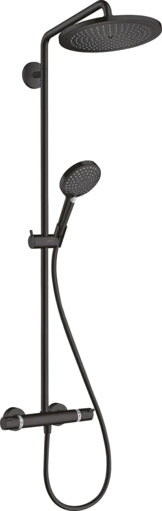 Hansgrohe Showerpipe Croma Select S 280 mit Raindance Handbrause mattschwarz, 26890670 26890670