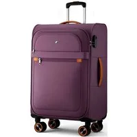 Verage Koffer Weichschalenkoffer, Leicht Reisekoffer mit Zahlenschloss, 4 Rollen, Stoffkoffer, Handgepäck/Set 3-teilig, 56/66/76cm,47/77/109L