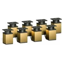 sossai® Möbelfuß Design-Möbelfüße, 4er & 8er Set, höhenverstellbar, (8-St), Farbe: Gold