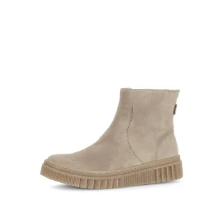 pius gabor - sportliche Stiefeletten Materialmix Leder beige beige - Gr. - 5 UK