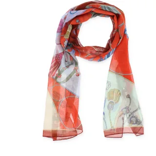 Halsüberkopf Accessoires - Schal Geometric 45x200 koralle - Gr. - OS