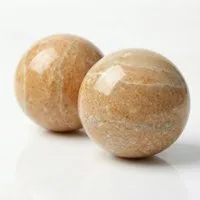 INTERGARDEN Massageball Qi Gong Kugeln Naturstein – Poliert, Massage- & Handkugeln 2er Set