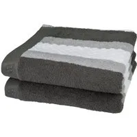 ROSS Handtücher Harmony, Frottier (Packung, 2-St), 100 % Baumwolle, Hoch Tief Struktur, viele Farben