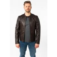 Mauritius Lederjacke MMTibor SF kurzer Kragen mit Druckknöpfen