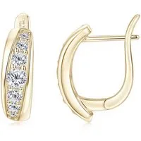 ROUGEMONT Creolen-Set Exquisite Moissanit Damen Creolen VVS1 D 925 sterling Silber 18K Gold, Echtschmuck mit Echtheitszertifikat