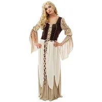 CHAKS Burgfräulein-Kostüm Magd Mittelalter Verkleidung für Damen LARP