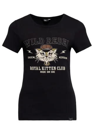 Queen Kerosin Damen T-Shirt Royal Kitten Club