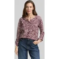 TOM TAILOR T-Shirt T-Shirt Henley Blusenshirt mit Muster