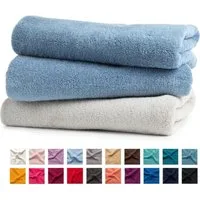 MatratzenL.A.B® Duschtücher 70x140 cm 500 g/m² Blauer Schwan®, (Duschtuch, 1-St), Badetücher, Handtücher, Frotee, 23 Farben, Aufhänger, einzeln verpackt