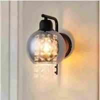 ZMH Wandleuchte innen Vintage E27 retro Wandbeleuchtung für Wohnzimmer, Mit-Kristall, Wandbeleuchtung für Treppenhaus Wohnzimmer