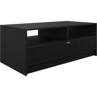MIRJAN24 Couchtisch Tireno 1SZ (mit Schublade), Aluminiumgriff in der Farbe Gold