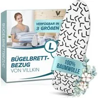 Villkin Bügelbrettbezug, Bügeltischbezug, Bügelunterlage, Bügelpolster, Bügelbrettpolster, 3 Größen, einfache Anbringung, Langlebig