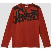 s.Oliver Langarmshirt T-Shirt Longsleeve mit Graffiti-Print