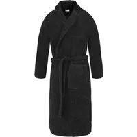 normani Unisex-Bademantel Unisex Baumwoll-Bademantel 450 g/m² Flee, 122, Bio-Baumwolle, Schalkragen, Bindegürtel, Bademantel aus extra dickem Material