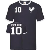 Blondie & Brownie T-Shirt Herren Frankreich France Sport Trikot Fußball Weltmeister EM