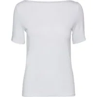 Vero Moda T-Shirt Basic Stretch mit U-Boot-Ausschnitt VMPANDA VMPANDA MODAL S/S TOP NOOS