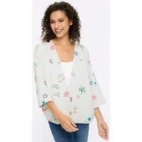 heine Blusenblazer Blusenjacke 3/4-Arm
