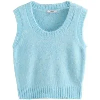 Next Trägertop Tank-Stricktop mit U-Ausschnitt und Alpakawolle (1-tlg)