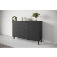 Home affaire Sideboard Phuket, Front MDF, Modernes Sideboard mit 6 Fächern, Breite 120 cm