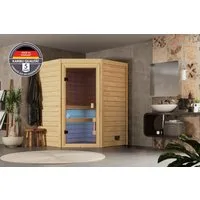welltime Sauna Backas, BxTxH: 148 x 145 x 190,5 cm, 28 mm, (Spar-Set) verschiedene Varianten