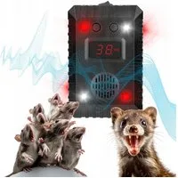 VIVIHEYDAY Ultraschall-Tierabwehr Marderschreck Auto mit Blitzlicht - Flexible Stromversorgung, - Autobatterie, AA-Batterie oder USB - 1-tlg., Effektiver Marderschutz für Auto, Garten, Dachboden