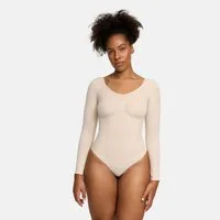 cfab Shaping-Body Bodysuit Sculpting Shapewear Longsleeve mit Slip-Sand-2XL (1-tlg)