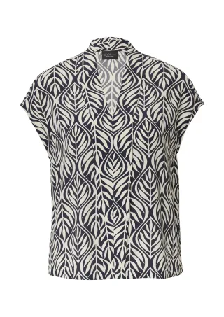 s.Oliver BLACK LABEL - Bluse blau|weiß - Gr. - 36
